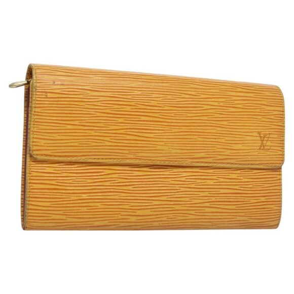 LOUIS VUITTON Epi Pochette Porte Monnaie Credit Wallet Yellow - Picture 1 of 16